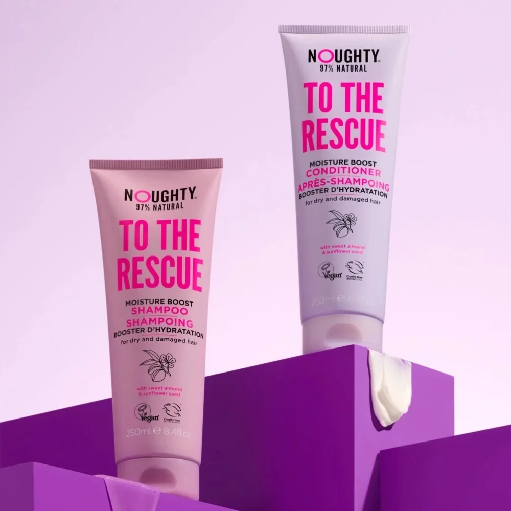 NOUGHTY TO THE RESCUE SHAMPOO & CONDITIONER DUO Set 8.4oz each $24 NIP